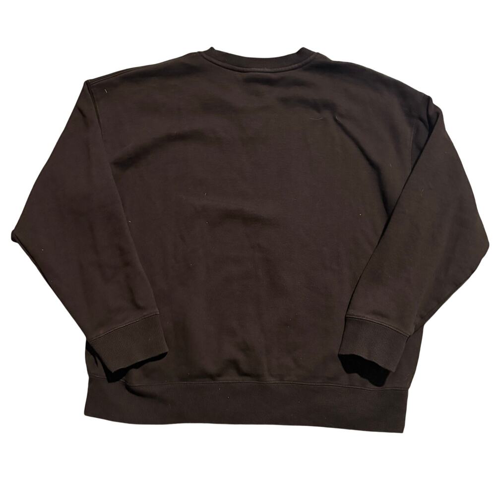 Ariat Women’s Crewneck Sweatshirt Brown Paisley Brown Cattle Steer Oversized MED - Picture 4 of 6